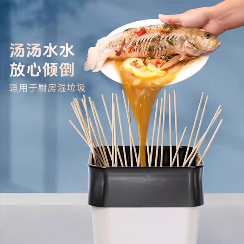 Drawstring Thickened Garbage Bag Drawstring Household Cleaning Bag Portable Cam-In Black Plastic Bag Kitchen Dormitory Bag - Image 3